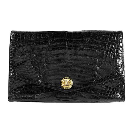 chanel vintage alligator envelope clutch|Chanel Alligator Clutch .